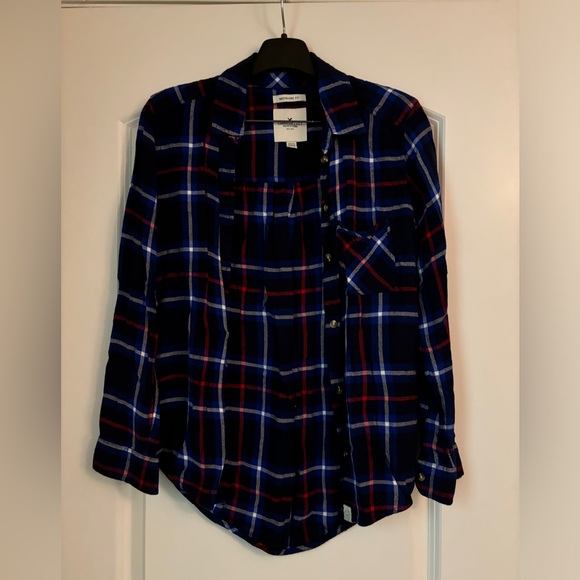 Blue plaid shirt - Picture 1 of 2